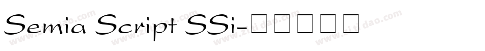 Semia Script SSi字体转换